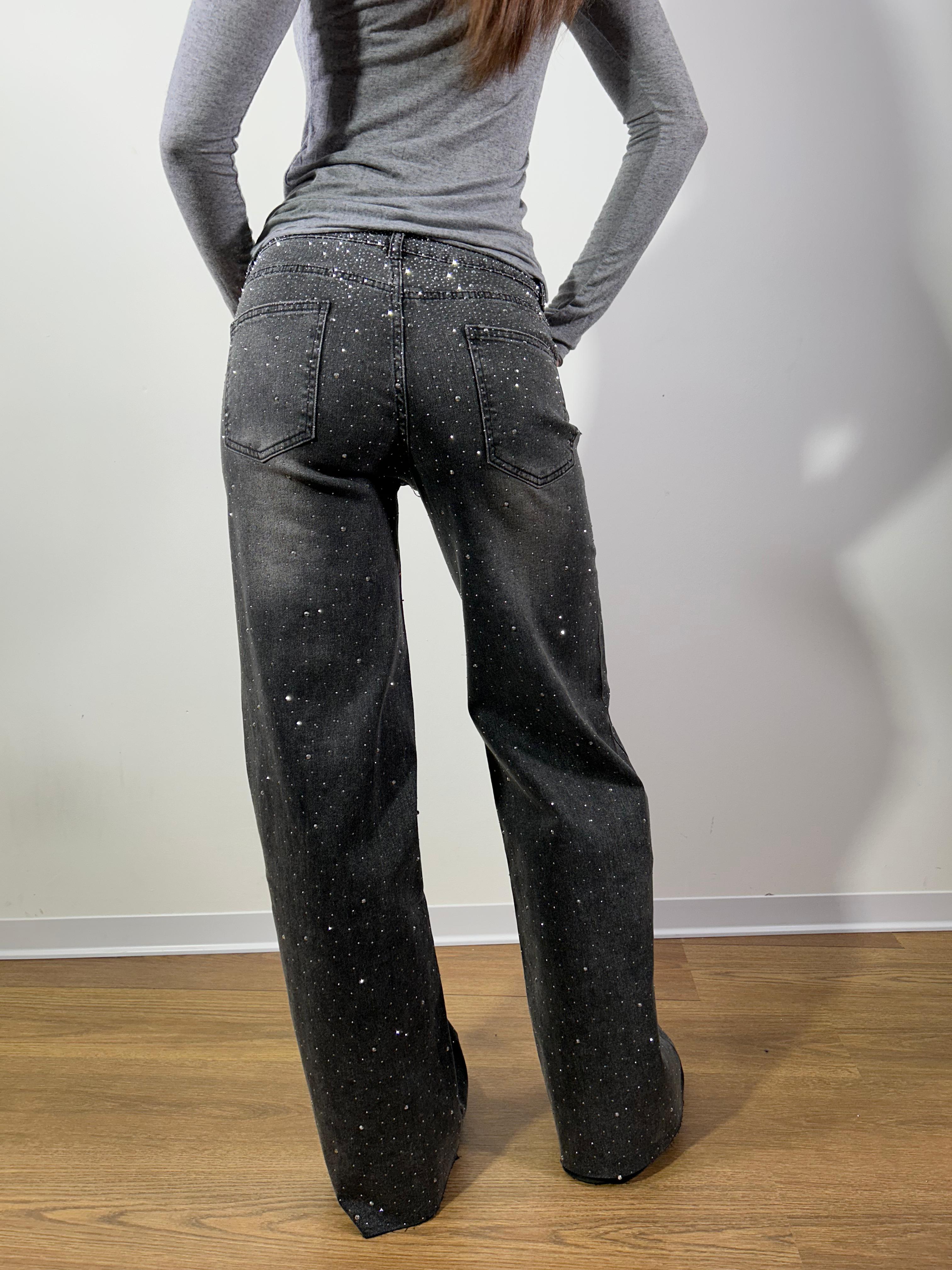 JEANS WIDE STRASS 09456.