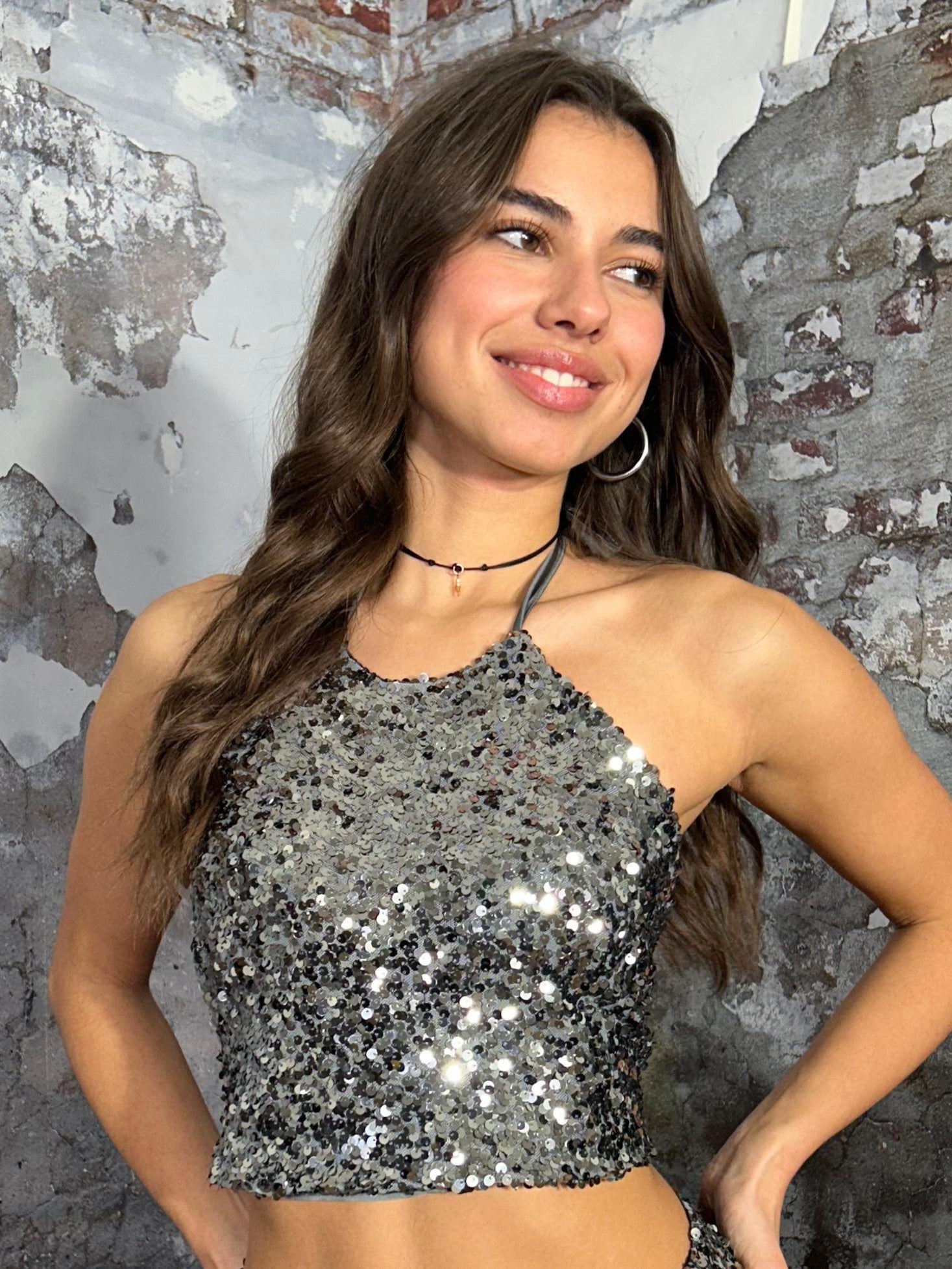 6292 TOP PAILLETTES GAIA