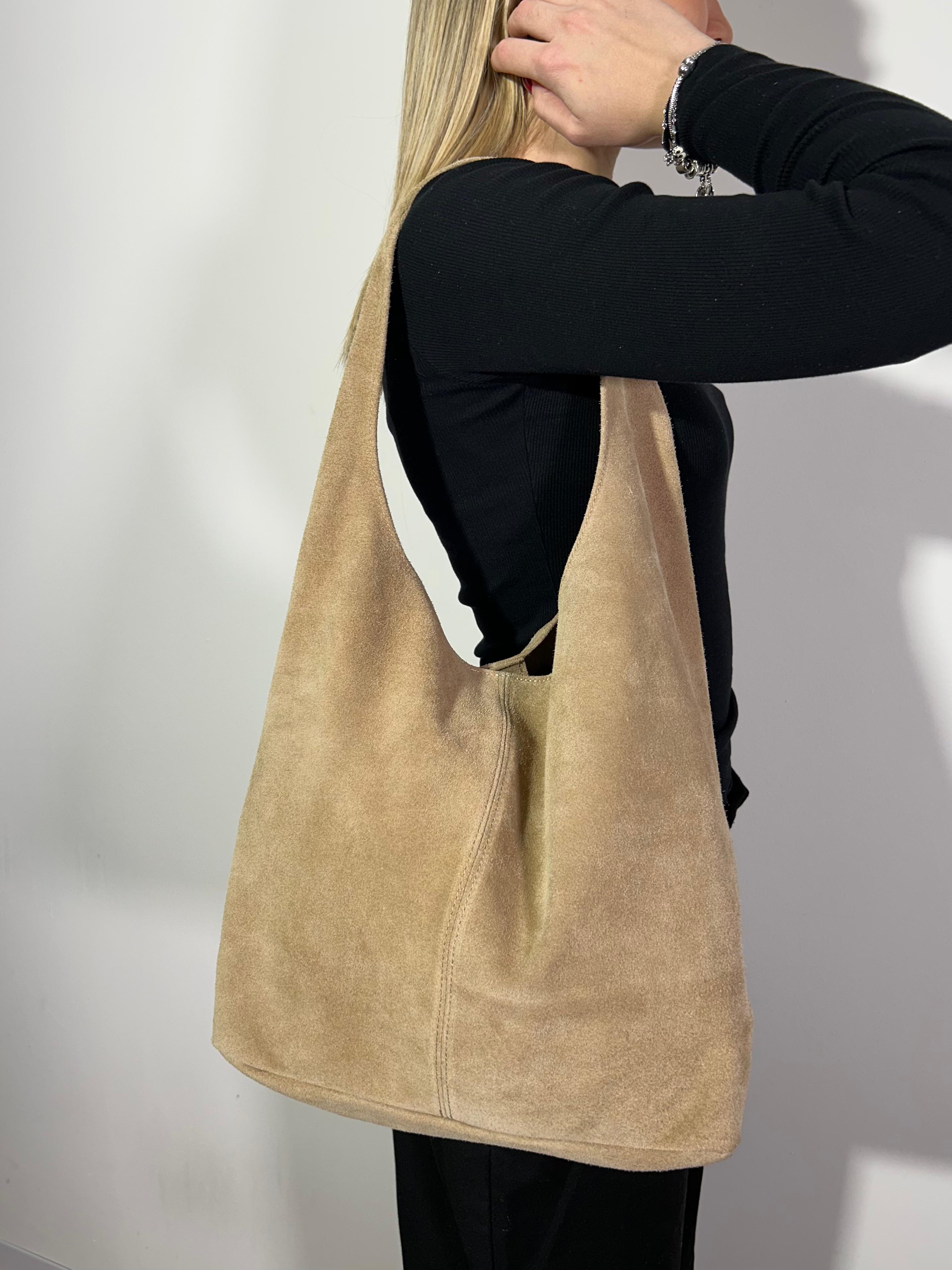 BORSA PELLE SCAMOSCIATA CLODIA 09587.