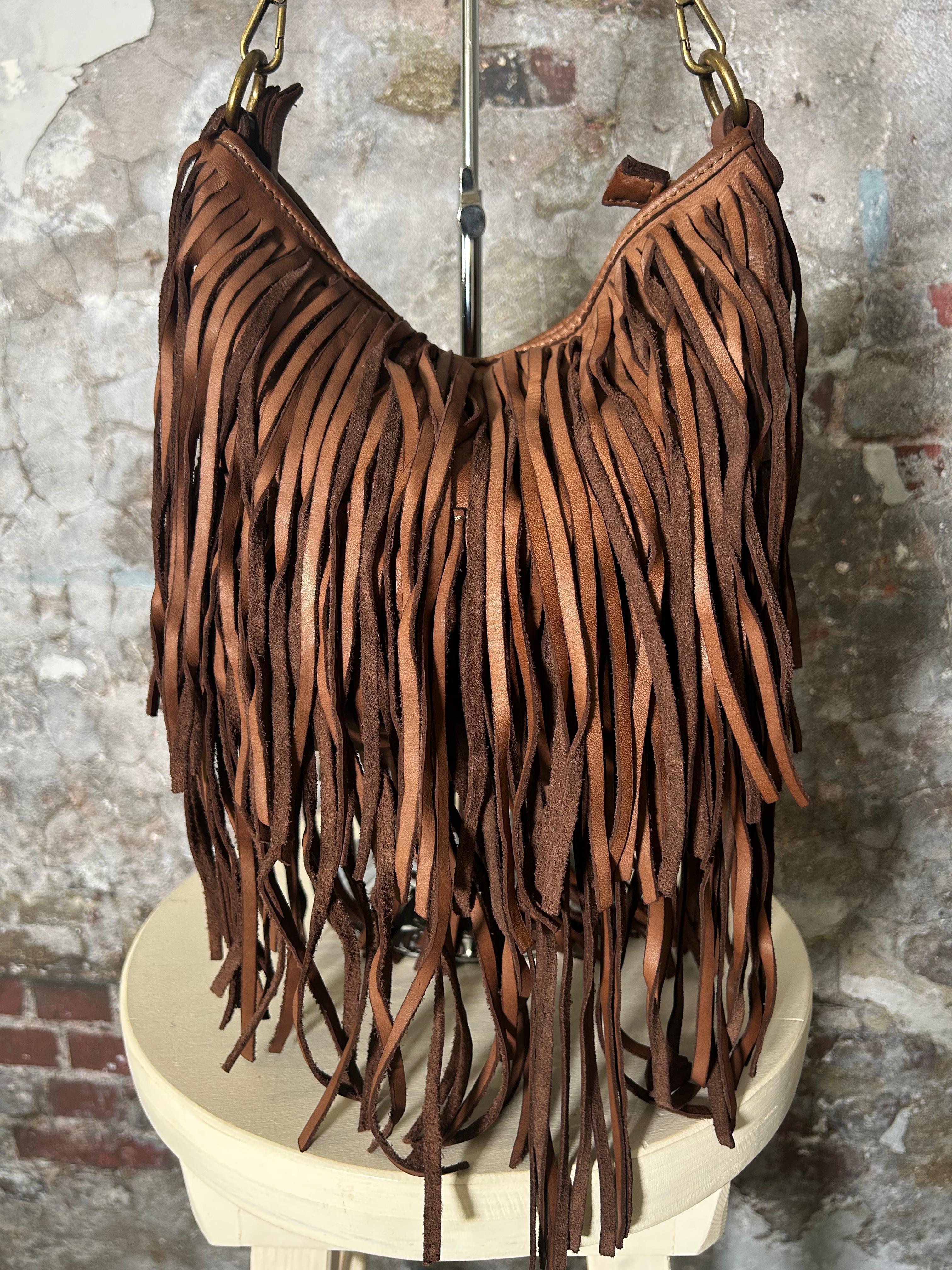 09870 BORSA PELLE FRANGE