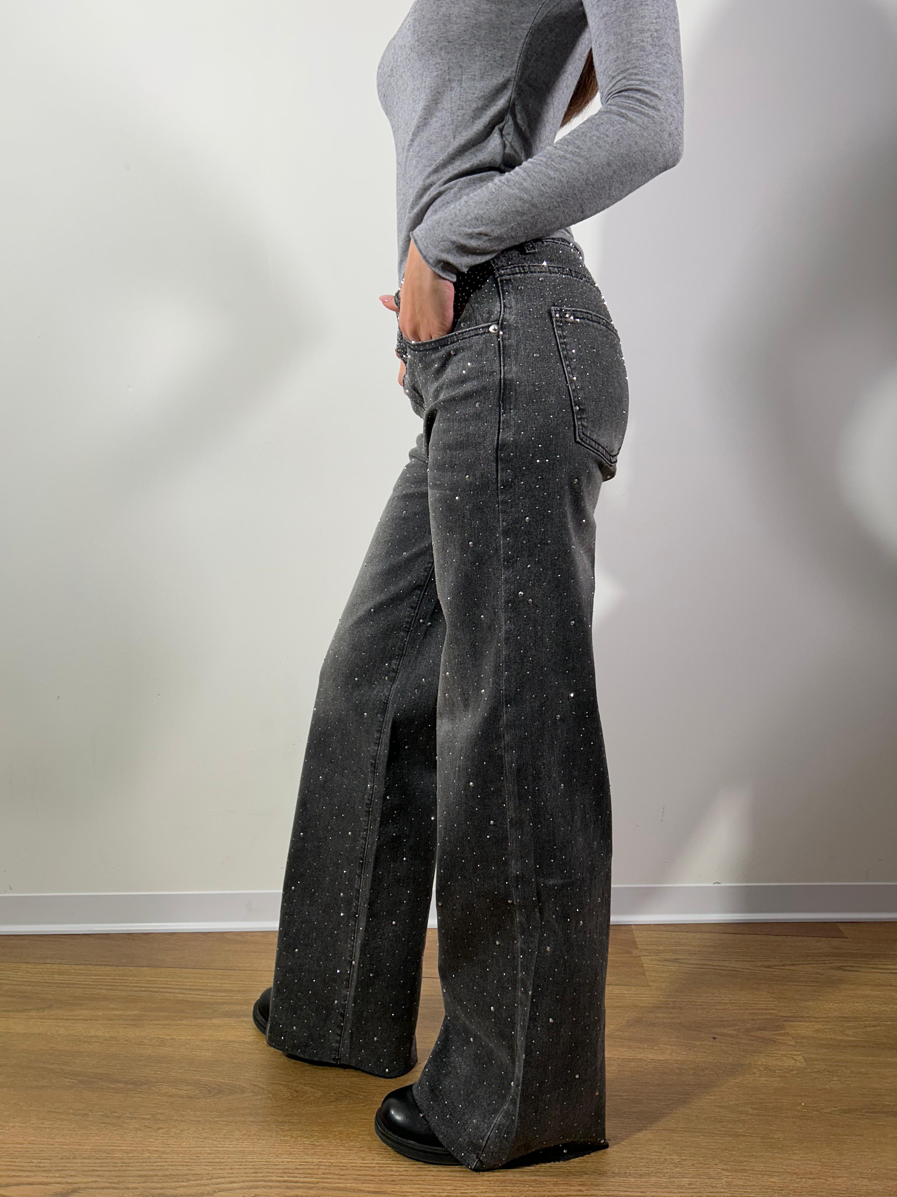JEANS WIDE STRASS 09456.