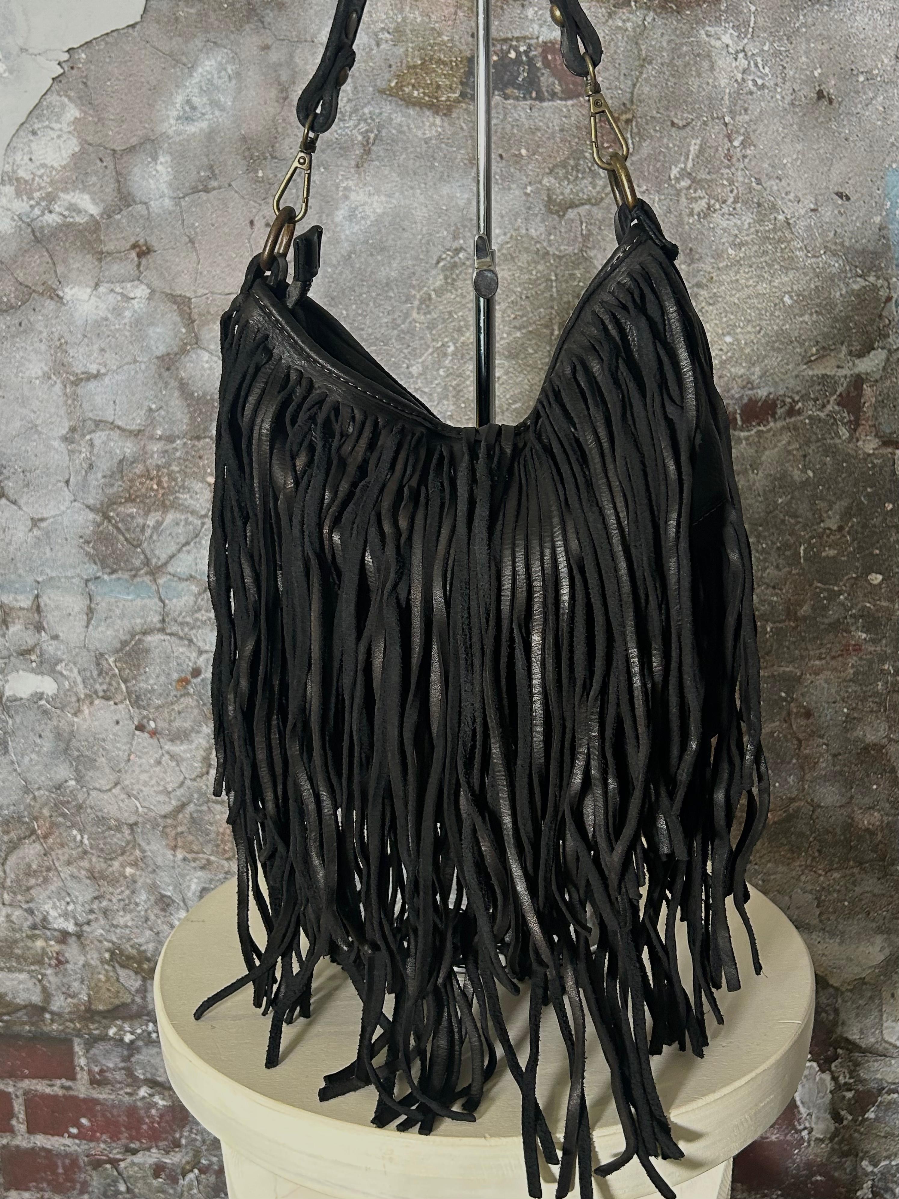 09870 BORSA PELLE FRANGE