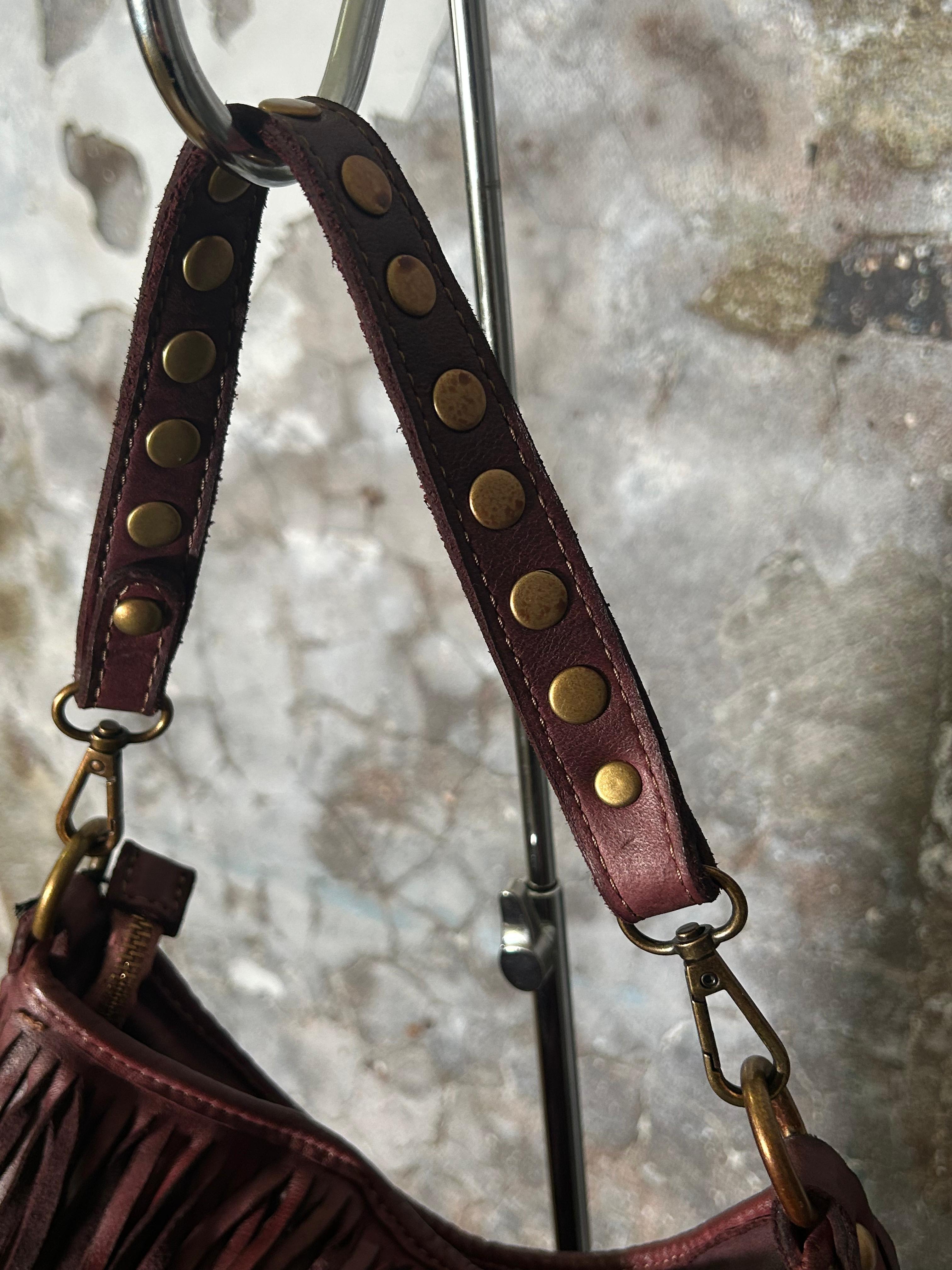 09870 BORSA PELLE FRANGE